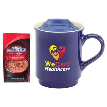 Holiday Ceramic Mug & Hot Chocolate Gift Set - Personalization Available from Positive Promotions