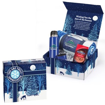 Winter Scene Holiday Box Gift Set - Full Personalization Available from Positive Promotions