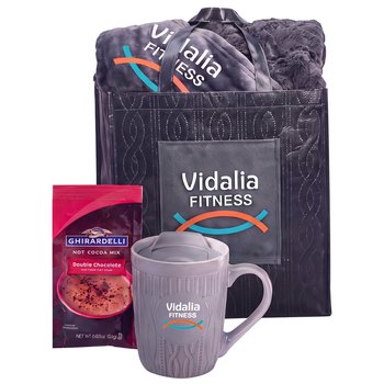 Warm Thanks For All You Do Charcoal Cozy Comforts Holiday Gift Set - Personalization Available from Positive Promotions
