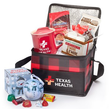 Lunch Bag Treat Gift Set With Holiday Gift Tag - Personalization Available from Positive Promotions