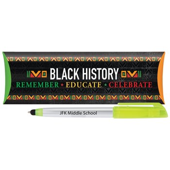 Black History: Remember, Educate, Celebrate Trio 3-in-1 Highlighter Stylus Pen - Personalization Available from Positive Promotions