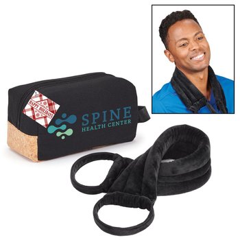 Hot & Cold Calming Neck & Shoulder Wrap Gift Set With Holiday Gift Tag - Personalization Available from Positive Promotions