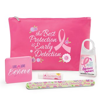 Breast Cancer Awareness On-the-Go Essentials 5-Piece Gift Set from Positive Promotions