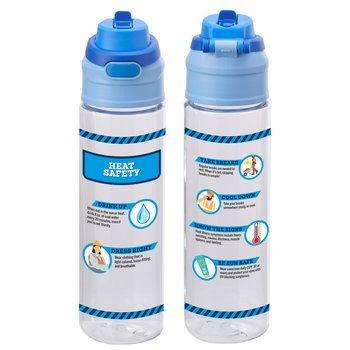 Heat Safety Tritan Dual-Sip Water Bottle 28 oz. With Carry Handle from Positive Promotions