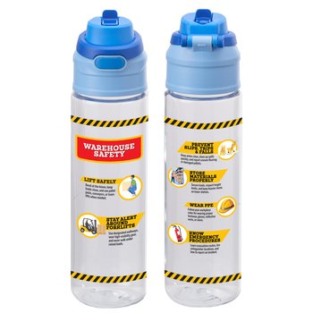 Warehouse Safety Tritan Dual-Sip Water Bottle 28 oz. With Carry Handle from Positive Promotions