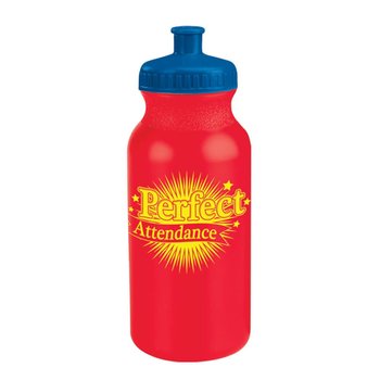 Perfect Attendance Water Bottle 20-Oz. - Pack of 10 from Positive Promotions