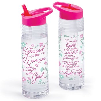 Blessed Is The Woman Who Walks With God Solara Water Bottle 24-Oz. from Positive Promotions