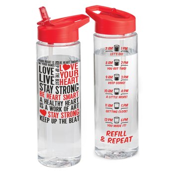 Love Your Heart Word Cloud Solara Water Bottle 24-Oz. from Positive Promotions