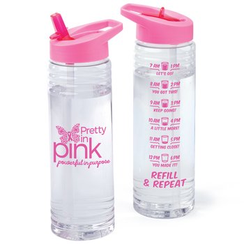 Pretty In Pink, Powerful In Purpose Solara Water Bottle 24-Oz. from Positive Promotions