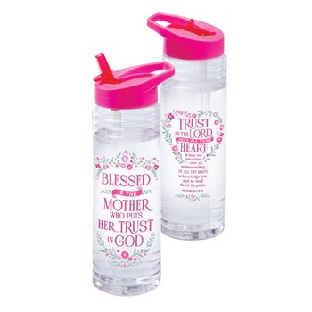 Full-Color Blessed Is the Mother Who Puts Her Trust in God Solara Water Bottle 24 oz. from Positive Promotions