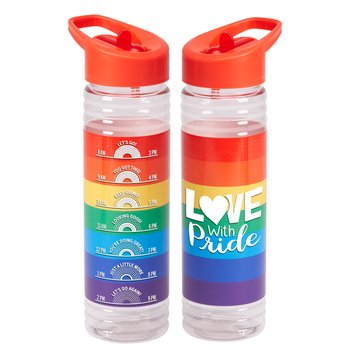 Love With Pride Rainbow Solara Water Bottle 24 oz. from Positive Promotions