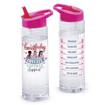 Breastfeeding: Educate, Empower, Support Solara Water Bottle 24 oz. from Positive Promotions