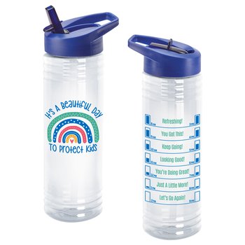 It's a Beautiful Day to Protect Kids Solara Water Bottle 24 oz. from Positive Promotions