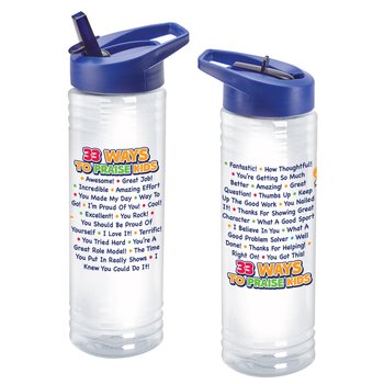 33 Ways to Praise Kids Solara Water Bottle 24 oz. from Positive Promotions