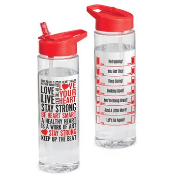 Love Your Heart (Word Cloud) Solara Water Bottle 24 oz. from Positive Promotions