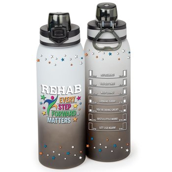 Rehab: Every Step Forward Matters Jasper Ombre Tritan Water Bottle 32 oz. from Positive Promotions