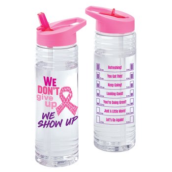 We Don't Give Up; We Show UpSolara Water Bottle 24 oz. from Positive Promotions