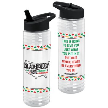 Black History: The Strength of Our Past, the Power of Our Future Solara Water Bottle 24 oz. from Positive Promotions
