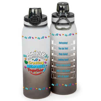 Activity Professionals: Creating Memories Together Jasper Ombre Tritan Water Bottle 32 oz. from Positive Promotions
