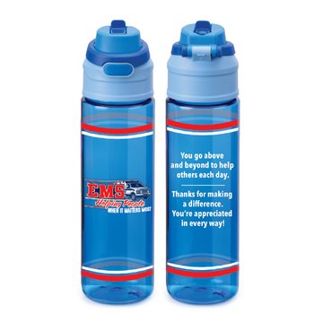 EMS Tritan® Dual Sip Water Bottle 28-Oz. With Carry Handle from Positive Promotions