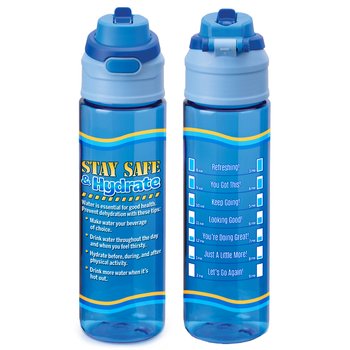 Stay Safe & Hydrate Tritan® Dual Sip Water Bottle 28-Oz. With Carry Handle from Positive Promotions