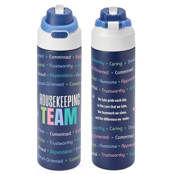 Housekeeping team Sip/Chug Stainless Water Bottle from Positive Promotions