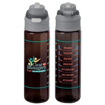 Case Managers: People Are Our Purpose Tritan Dual-Sip Water Bottle 28 oz. With Carry Handle from Positive Promotions