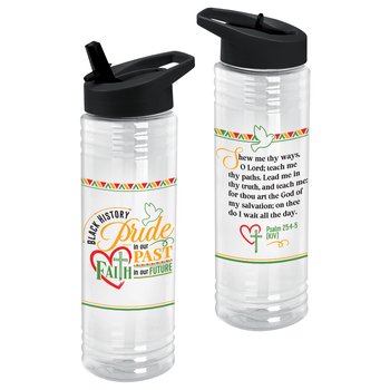 Black History Pride In Our Past Faith In Our Future Solara Water Bottle 24-Oz. from Positive Promotions