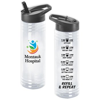 Black Refill & Repeat Solara Water Bottle 24-Oz. - Personalization Available from Positive Promotions