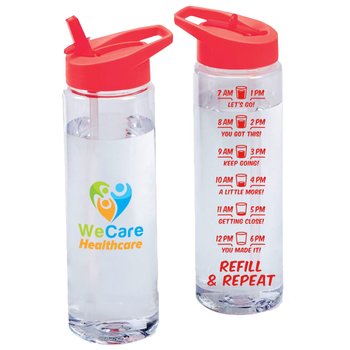 Red Refill & Repeat Solara Water Bottle 24-Oz. - Personalization Available from Positive Promotions