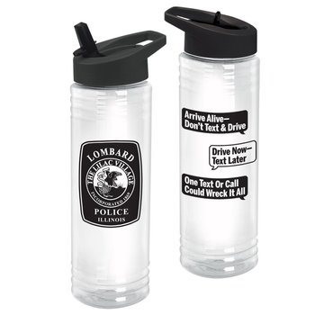 Arrive Alive: Don't Text & Drive Solara Water Bottle 24-Oz. from Positive Promotions