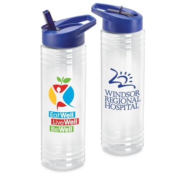 Eat Well, Live Well, Be Well Solara Water Bottle 24-Oz. - Personalization Available from Positive Promotions