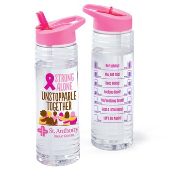 Strong Alone, Unstoppable Together Solara Water Bottle 24 oz. - One-Color Personalization Available from Positive Promotions