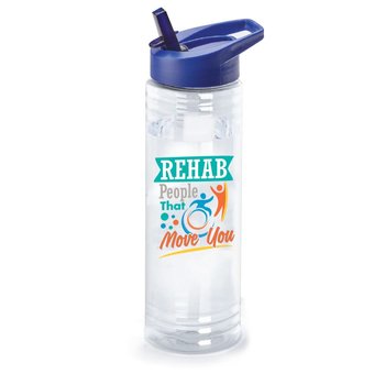 Healthcare Team Pride Blue Solara Water Bottle 24-Oz. - Full-Color Personalization Available from Positive Promotions