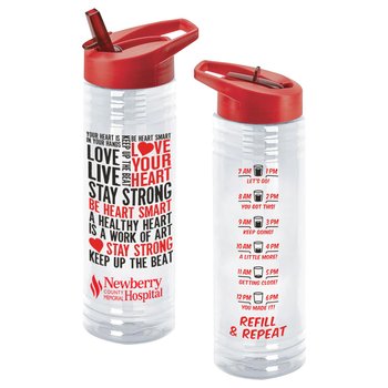 Love Your Heart/Refill & Repeat Solara Water Bottle 24 oz. - Personalization Available from Positive Promotions
