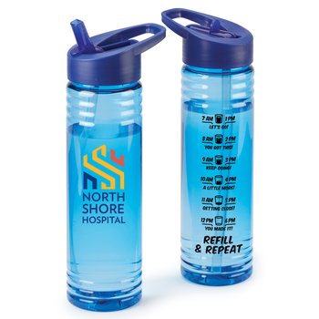 Translucent Blue Refill & Repeat Solara Water Bottle 24-Oz. - Personalization Available from Positive Promotions