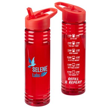 Translucent Red Refill & Repeat Solara Water Bottle 24-Oz. - Personalization Available from Positive Promotions