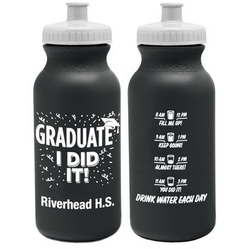Graduate: I Did It! Sporty Squeeze Bottle 20-Oz. - Personalization Available from Positive Promotions
