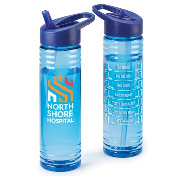Translucent Blue Hydration Solara Water Bottle 24-Oz. - Personalization Available from Positive Promotions