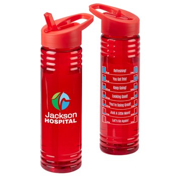 Translucent Red Hydration Solara Water Bottle 24-Oz. - Personalization Available from Positive Promotions