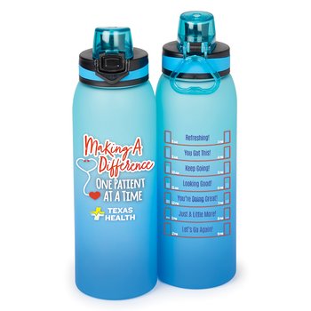 Making a Difference One Patient at a Time Jasper Ombre Tritan Water Bottle 32 oz. - Personalization Available from Positive Promotions