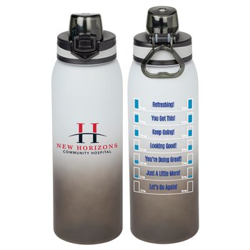 Jasper Smoke Ombre Tritan Water Bottle 32-Oz. with Hydration Design - Personalization Available from Positive Promotions