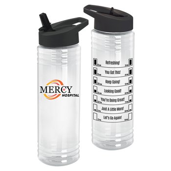 Black Hydration Solara Water Bottle 24 oz. - Personalization Available from Positive Promotions