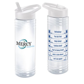 White Hydration Solara Water Bottle 24 oz. - Personalization Available from Positive Promotions