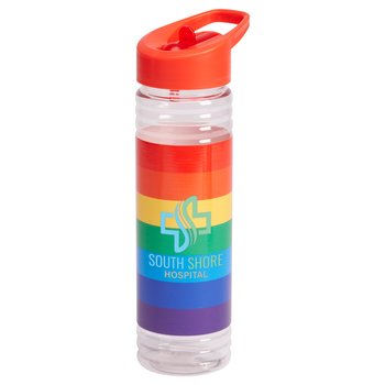 Rainbow Solara Water Bottle 24 oz. - Personalization Available from Positive Promotions