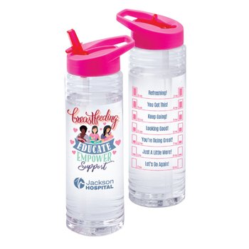 Breastfeeding: Educate, Empower, Support Solara Water Bottle 24 oz. - One-Color Personalization Available from Positive Promotions