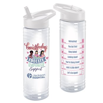 Breastfeeding: Educate, Empower, Support Solara Water Bottle 24 oz. - One-Color Personalization Available from Positive Promotions