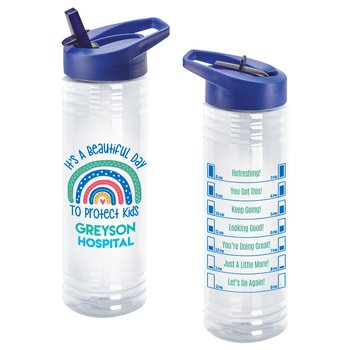 It's a Beautiful Day to Protect Kids Solara Water Bottle 24 oz. - Personalization Available from Positive Promotions