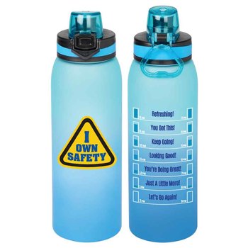 Workplace Safety Blue Jasper Ombre Tritan Water Bottle 32 oz. - Personalization Available from Positive Promotions