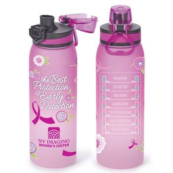 The Best Protection Is Early Detection Jasper Ombre Tritan Water Bottle 32 oz. - One-Color Personalization Available from Positive Promotions